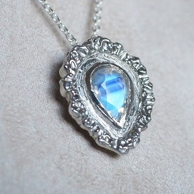 The Maker&rsquo;s Pendant in Tide, set with a moonstone